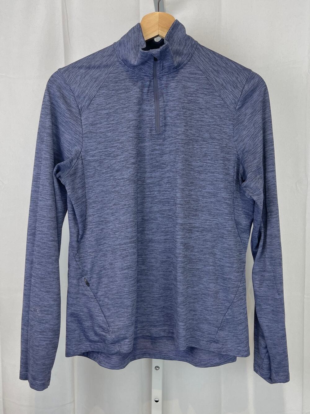 REI Co-Op Active Pursuits 1/4 Zip Pullover Top Shirt  Zip Pocket Blue Size M